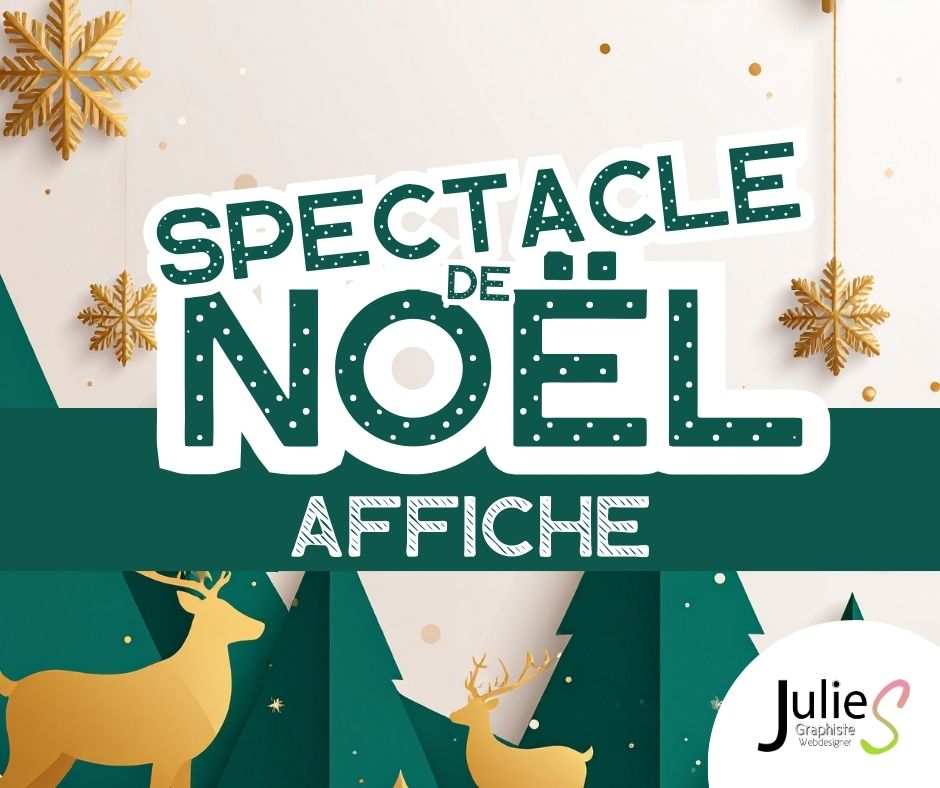 Affiche Spectacle de Noël 100 % Modifiable